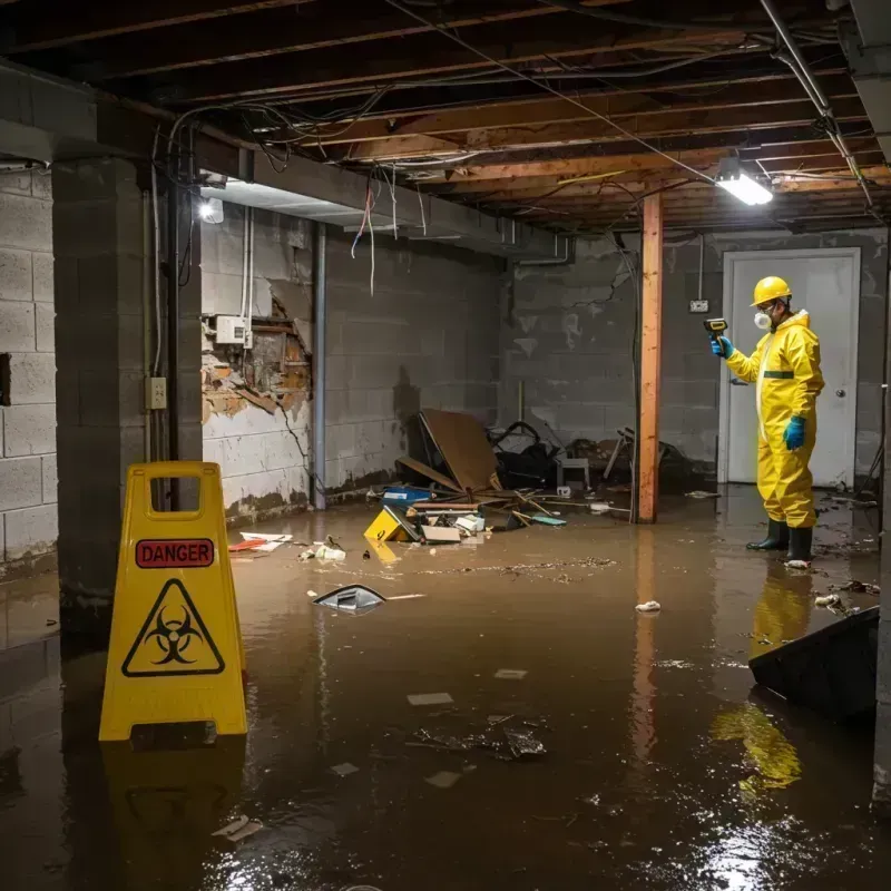 Flooded Basement Electrical Hazard in Fate, TX Property